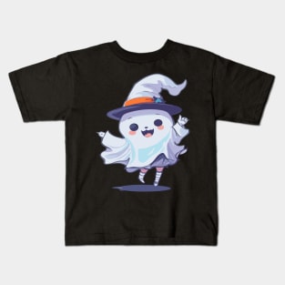 Witchy Ghost is Dabbing Kids T-Shirt